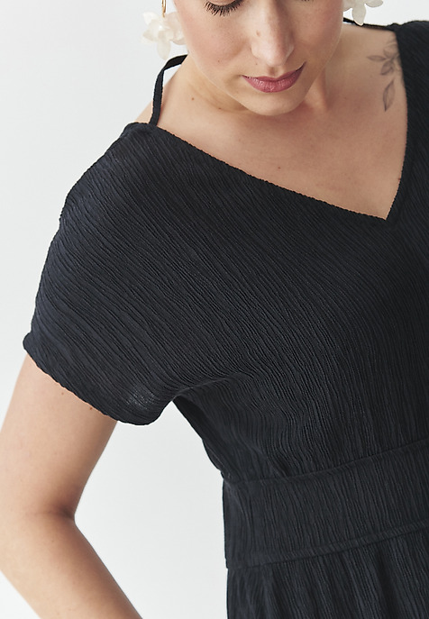 LONG DRESS WITH KIMONO SLEEVES — TABITA 2 NAVY BLUE 2