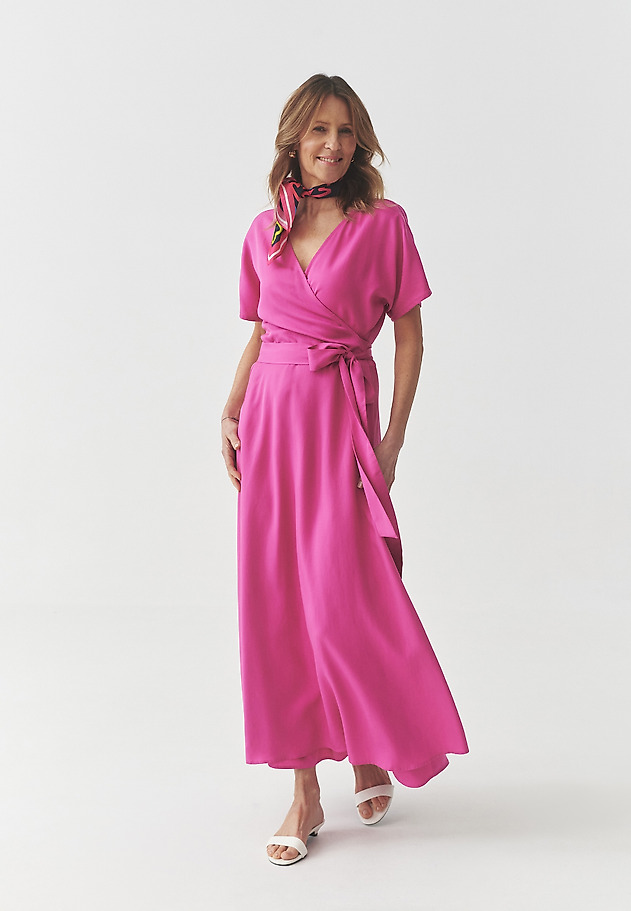 LYOCELL ENVELOPE DRESS - ZERWINA LYOCELL ENVELOPE DRESS - ZERWINA RÓŻOWY 4