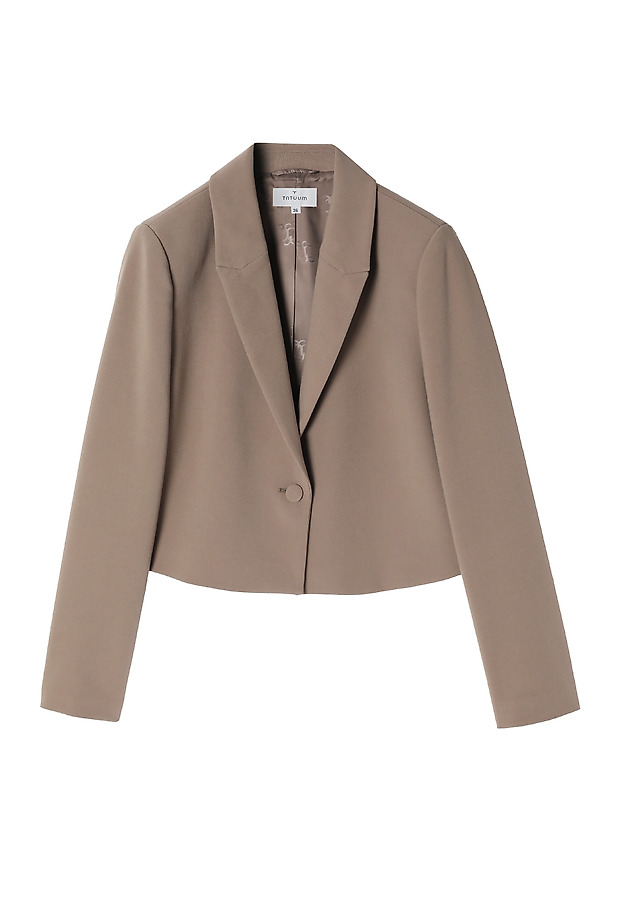 MODERN LADIES’ CROPPED BLAZER - RENETA MODERN LADIES’ CROPPED BLAZER - RENETA BEŻOWY 6