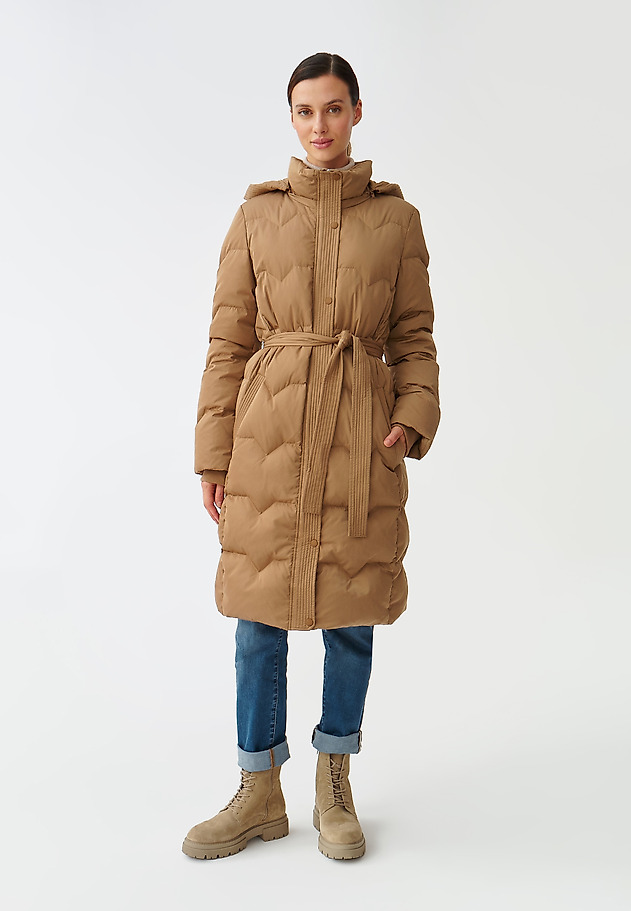 LADIES’ DOWN COAT WITH DETACHABLE HOOD GORTO LADIES’ DOWN COAT WITH DETACHABLE HOOD GORTO BEŻOWY 2