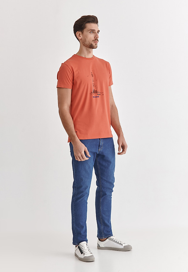 MEN'S COTTON T-SHIRT MIKIN 11 MEN'S COTTON T-SHIRT MIKIN 11 RED 1