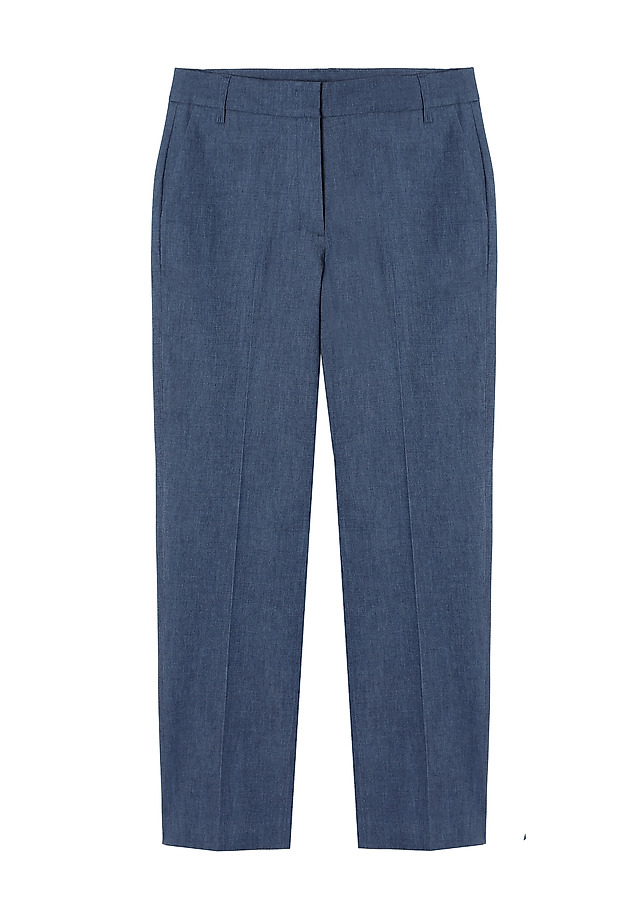 LADIES’ SUIT TROUSERS MADE FROM MELANGE FABRIC - LANKA 2 LADIES’ SUIT TROUSERS MADE FROM MELANGE FABRIC - LANKA 2 NIEBIESKI 5