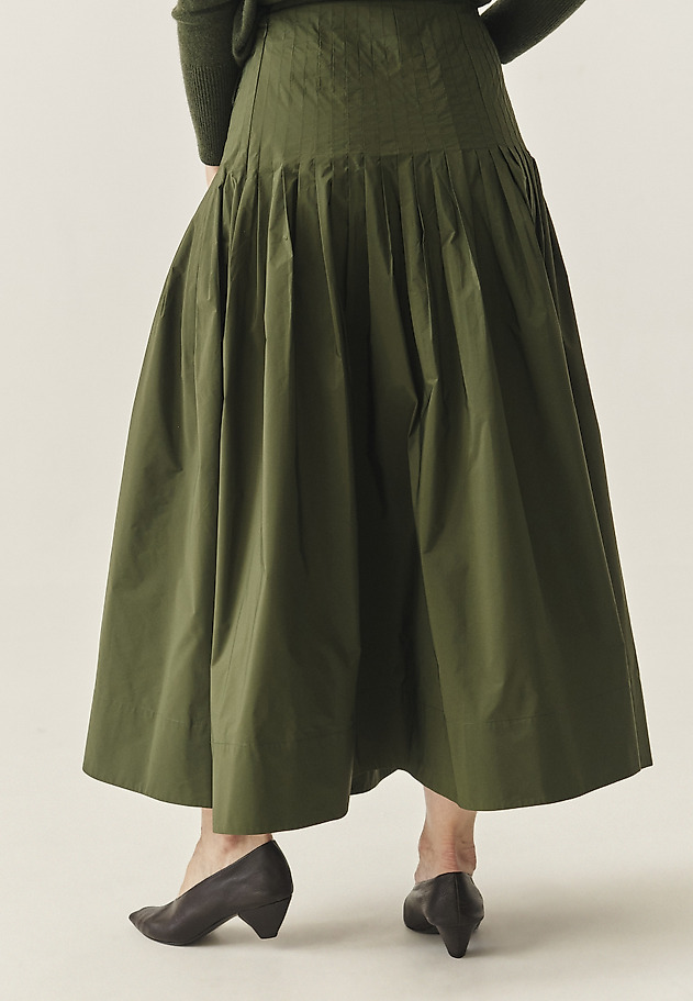 FLARED TAFFETA SKIRT - PLISKA FLARED TAFFETA SKIRT - PLISKA GREEN 2