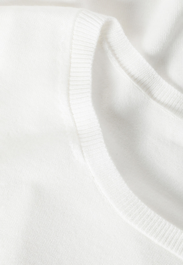 CLASSIC LADIES’ SWEATER WITH ROUND NECKLINE - TESSINI CLASSIC LADIES’ SWEATER WITH ROUND NECKLINE - TESSINI ECRU 7