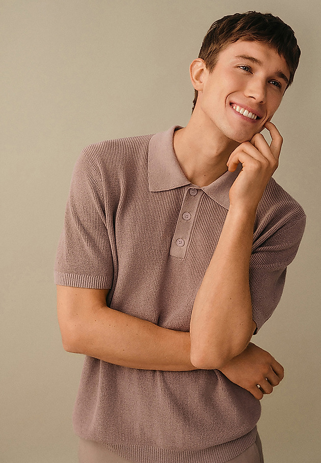 MEN'S LINEN/COTTON JUMPER - XAVI MEN'S LINEN/COTTON JUMPER - XAVI BEŻOWY 1