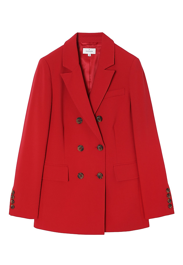 RED DOUBLE-BREASTED LADIES BLAZER — ANKINA 3 RED DOUBLE-BREASTED LADIES BLAZER — ANKINA 3 CZERWONY 11