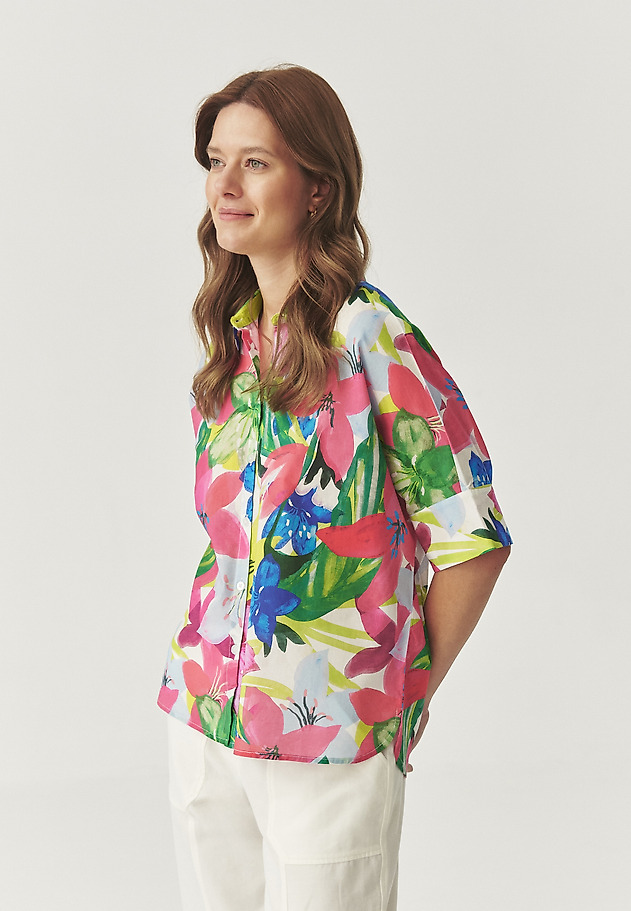 COTTON SHIRT WITH ORIGINAL PATTERN - MARA COTTON SHIRT WITH ORIGINAL PATTERN - MARA MULTIKOLOR 2