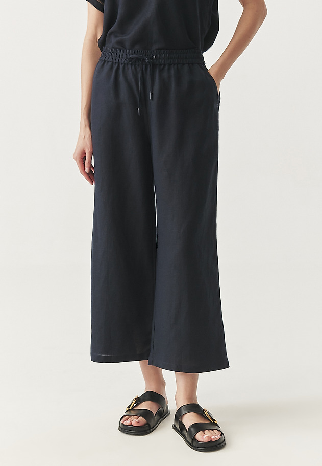 WIDE LEG TROUSERS - PULIO 2 WIDE LEG TROUSERS - PULIO 2 GRANATOWY 3