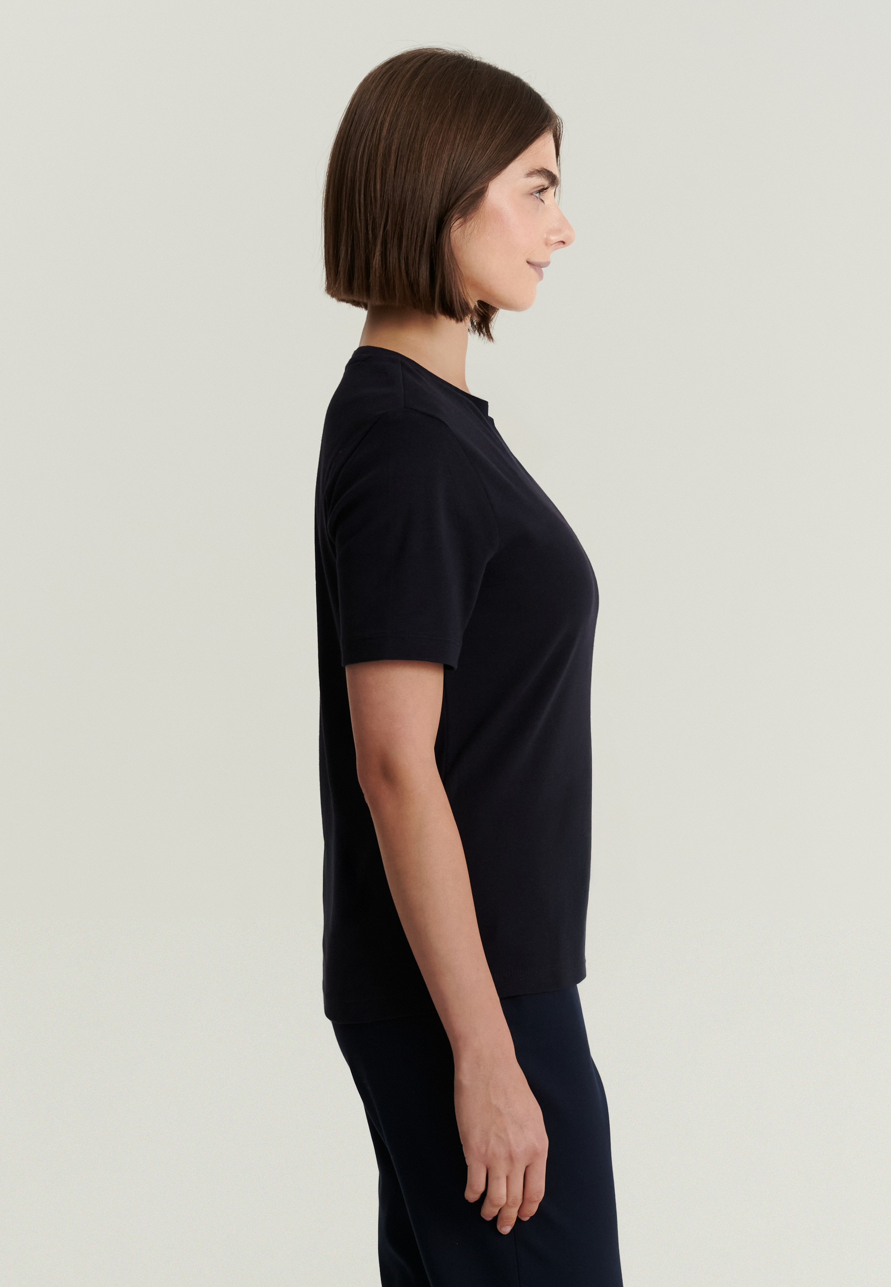 WOMEN'S COTTON T-SHIRT - KIRI NAVY BLUE 2