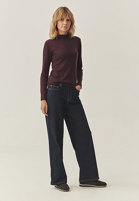 DENIM WIDE LEG TROUSERS - BROOKLYN DENIM WIDE LEG TROUSERS - BROOKLYN