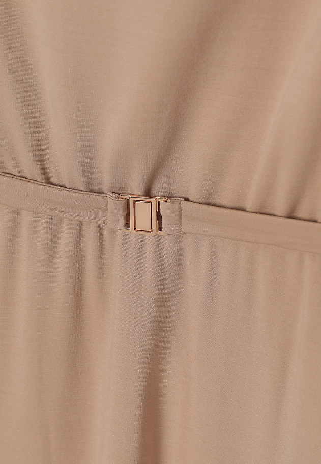 KNITTED MIDI DRESS WITH BELT - AVI KNITTED MIDI DRESS WITH BELT - AVI BEIGE 10