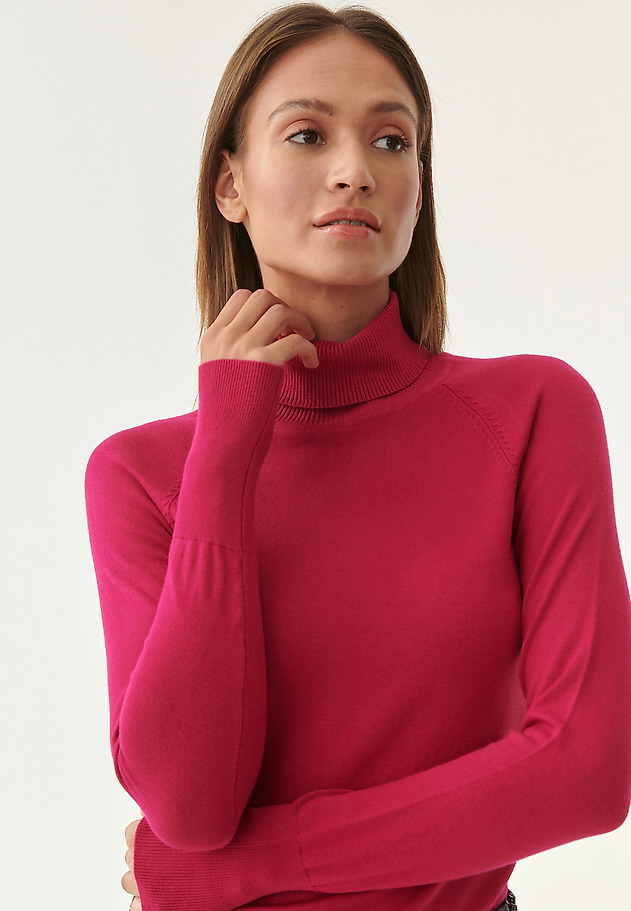SWETER DAMSKI Z GOLFEM NEKOKI 1 SWETER DAMSKI Z GOLFEM NEKOKI 1 RÓŻOWY 1