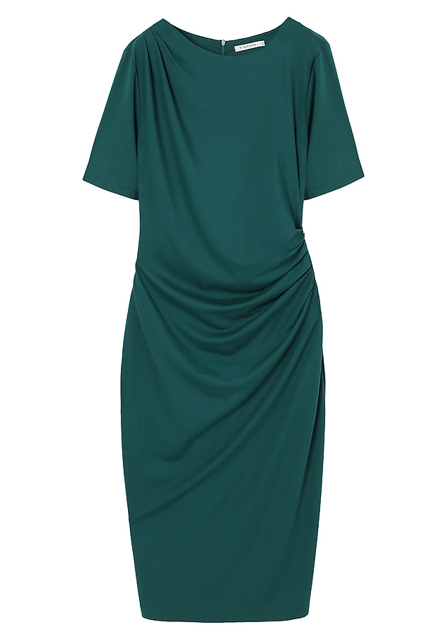 PENCIL DRESS WITH RUFFLES - PRIMROSE 1 color GREEN PENCIL DRESS WITH RUFFLES - PRIMROSE 1 color GREEN
