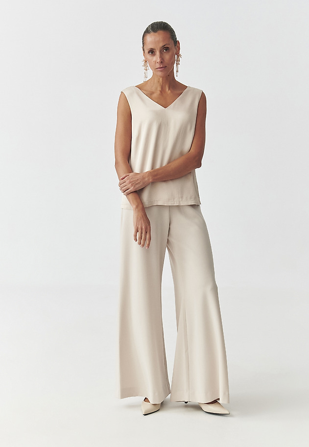 VISCOSE SATIN BLOUSE — SUSENA VISCOSE SATIN BLOUSE — SUSENA BEIGE 3