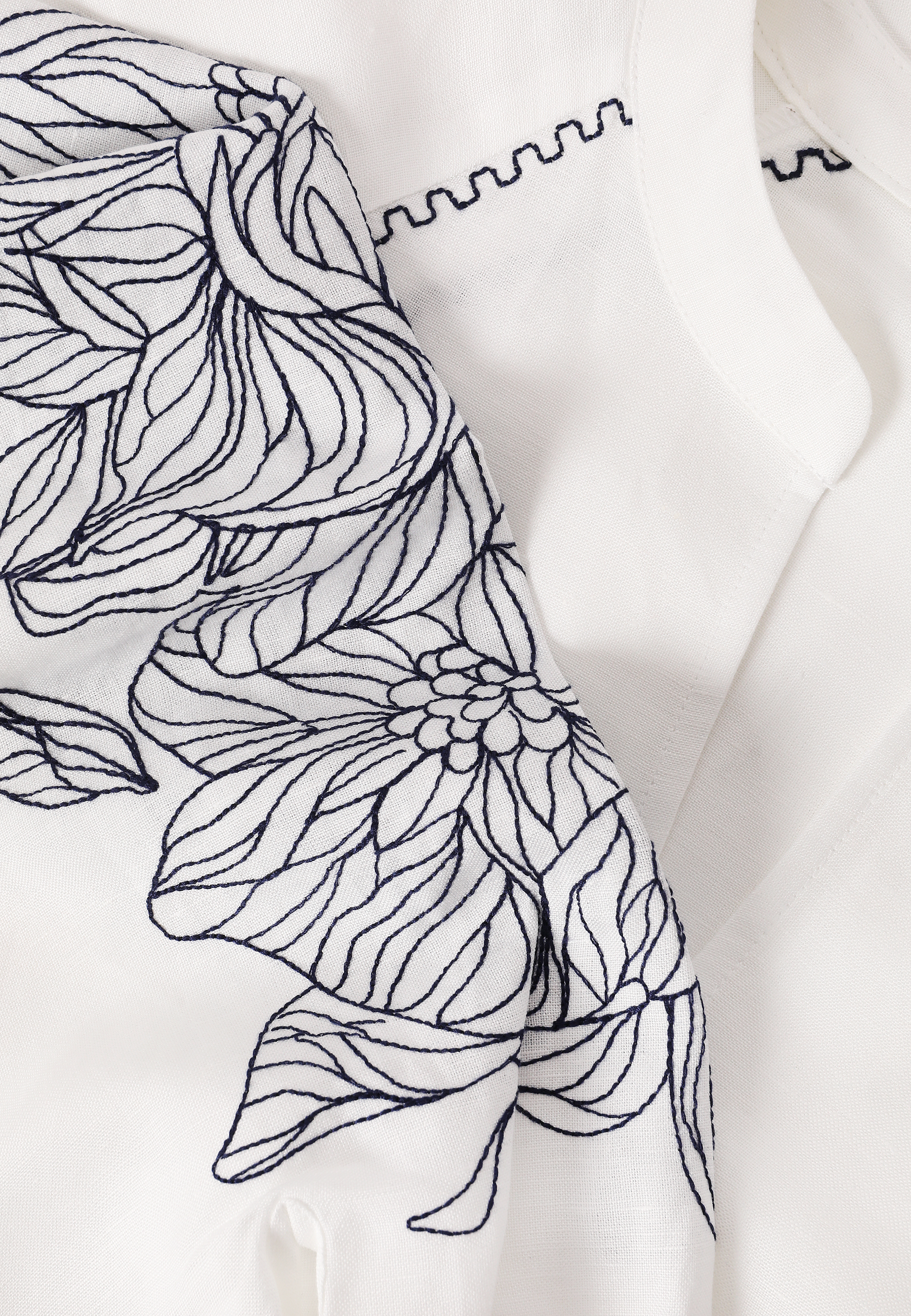 HAFTOWANA BLUZKA Z LNEM - KONTI BIAŁY 2