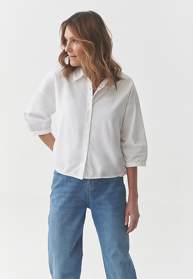 WIDE SLEEVE COTTON SHIRT — DOVE WIDE SLEEVE COTTON SHIRT — DOVE BIAŁY 1