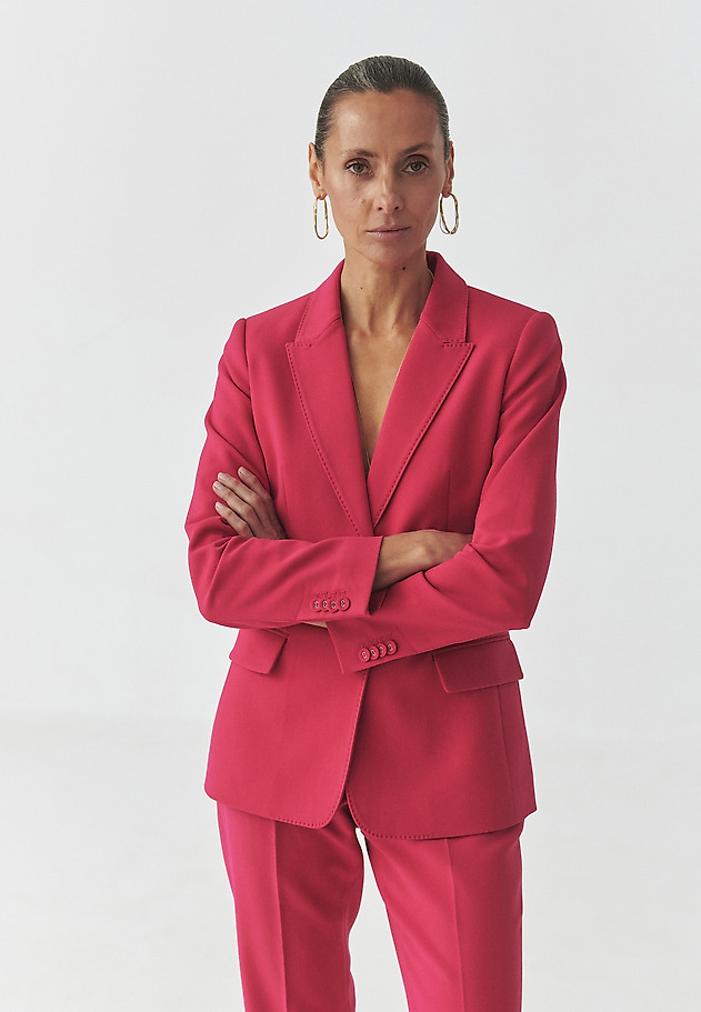 TKANINOWY ŻAKIET W KOLORZE FUKSJI — LONESA 1 TKANINOWY ŻAKIET W KOLORZE FUKSJI — LONESA 1 CZERWONY 5