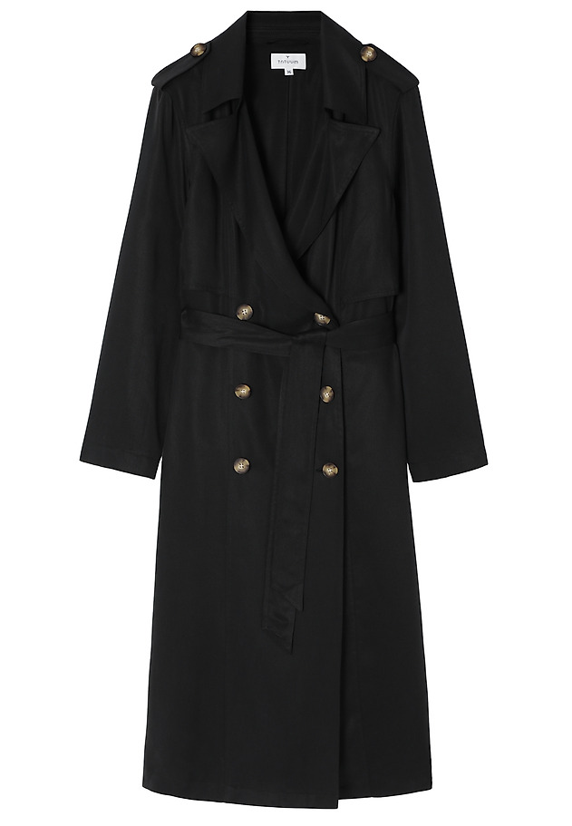 CASUAL TRENCH WITH BELT — NATIS CASUAL TRENCH WITH BELT — NATIS CZARNY 10