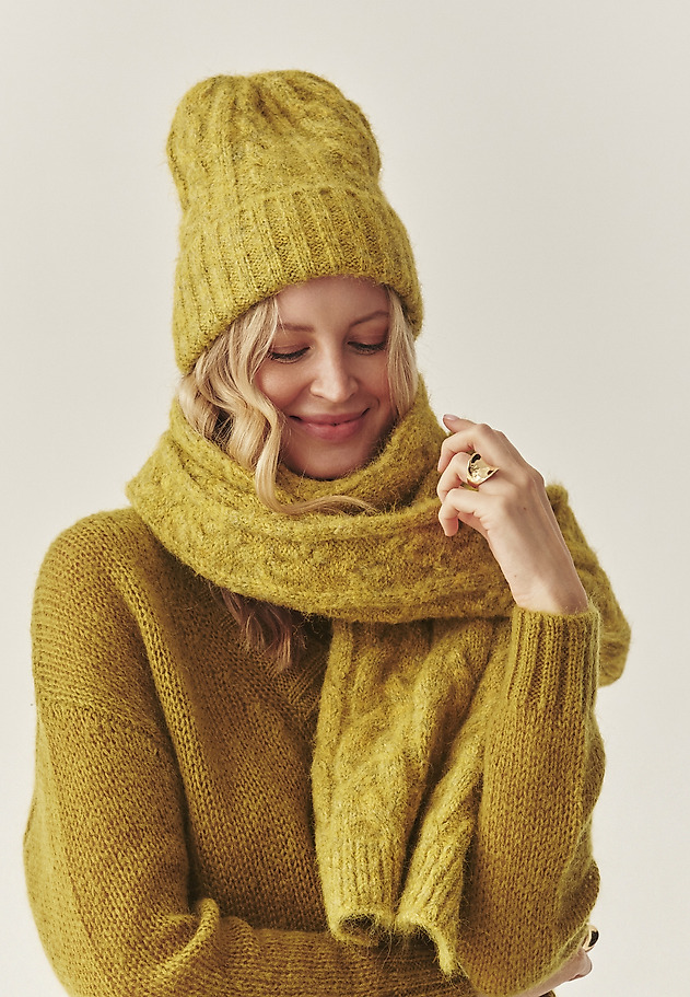 HAT WITH WOOL BLEND - WERONA 4 HAT WITH WOOL BLEND - WERONA 4 GREEN 1