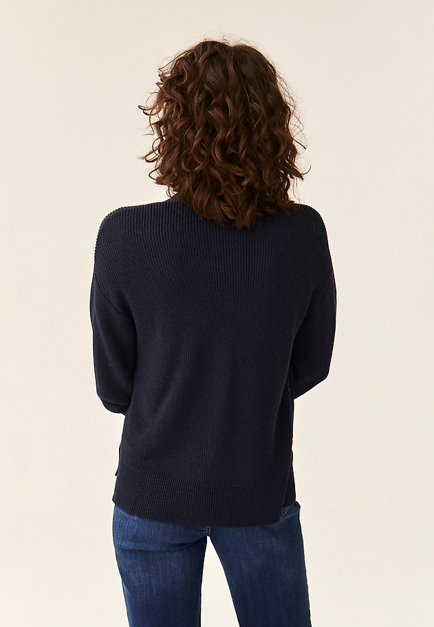 CARDIGAN MADE FROM COOL VISCOSE KAMIKO CARDIGAN MADE FROM COOL VISCOSE KAMIKO NAVY BLUE 4
