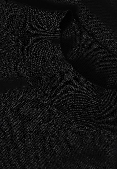 STYLOWY SWETER DAMSKI BEZRĘKAWNIK - LENO CZARNY 2
