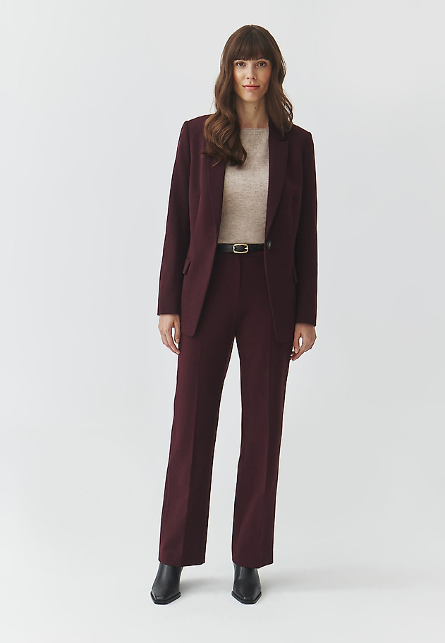 LADIES' FABRIC TROUSERS WITH EDGE AND STRAIGHT LEG — LAURANIA 2 LADIES' FABRIC TROUSERS WITH EDGE AND STRAIGHT LEG — LAURANIA 2 PURPLE 1