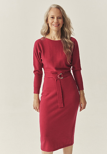 DZIANINOWA SUKIENKA MIDI Z WEŁNĄ - VESSTA DZIANINOWA SUKIENKA MIDI Z WEŁNĄ - VESSTA