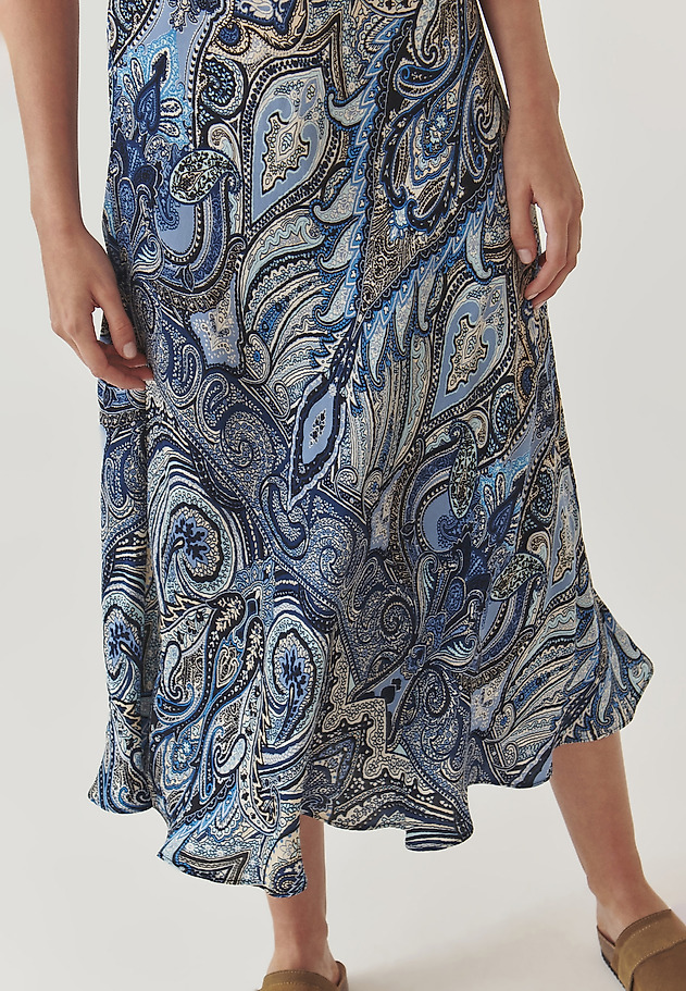 LADIES’ PATTERNED SATIN MIDI SKIRT - SATINI 7 LADIES’ PATTERNED SATIN MIDI SKIRT - SATINI 7 MULTIKOLOR 4