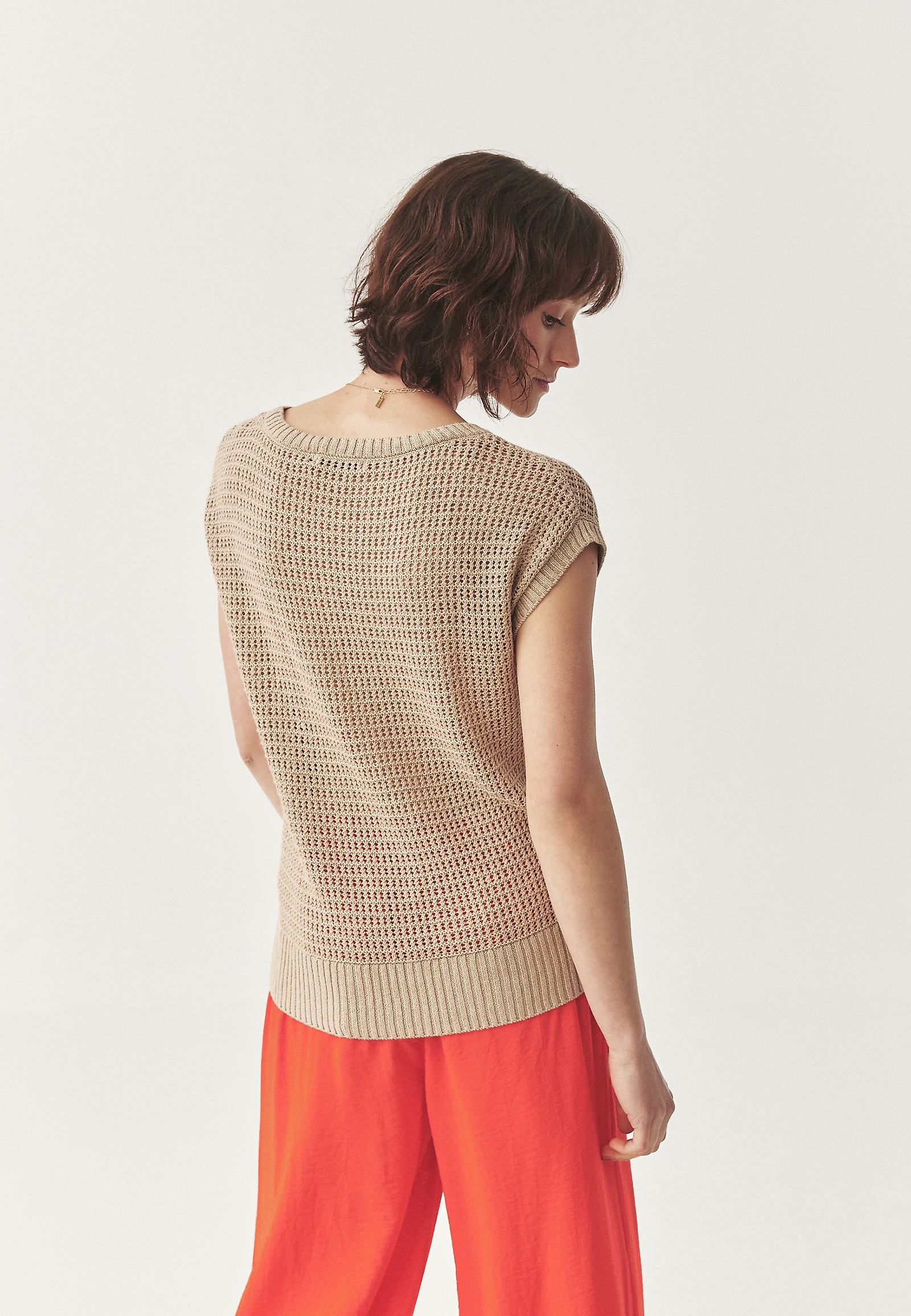 OHLAPNA BLUZA IZ LANENKE - LORETTO OHLAPNA BLUZA IZ LANENKE - LORETTO BEŽ 112547