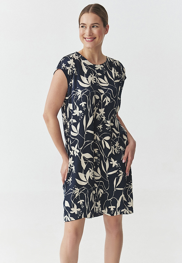 SATIN DRESS WITH FLORAL PATTERN — ZIMONA 1 SATIN DRESS WITH FLORAL PATTERN — ZIMONA 1 MULTIKOLOR 2