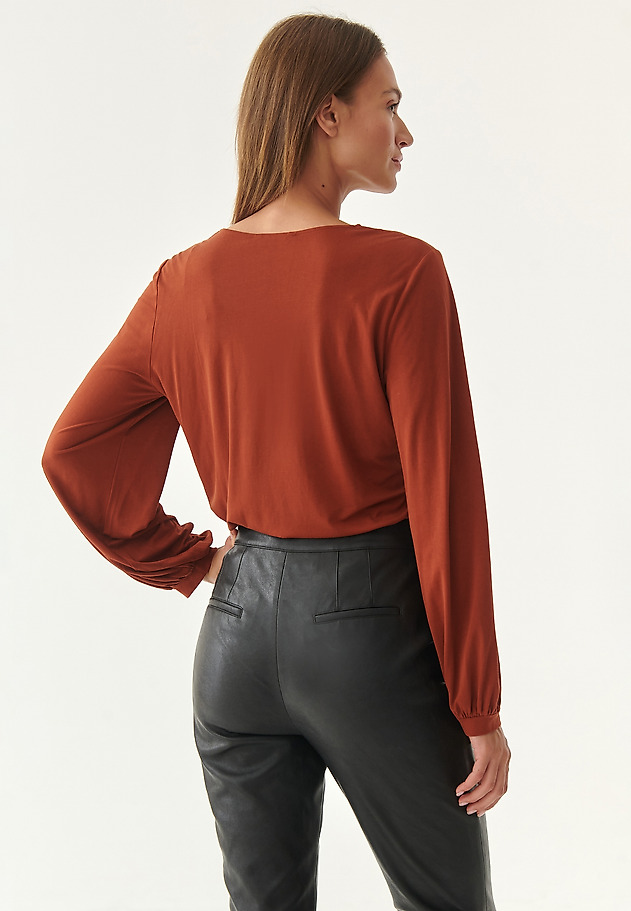 LADIES' BLOUSE WITH BUFF SLEEVES KIGONI LADIES' BLOUSE WITH BUFF SLEEVES KIGONI ORANGE 2