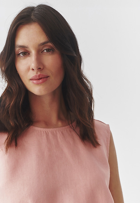 CLASSIC LADIES’ SLEEVELESS BLOUSE - GERDI PINK 2