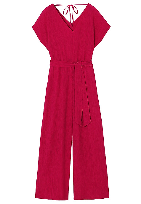 FUCHSIA WIDE-LEG JUMPSUIT — KOREKI 1 RED 2