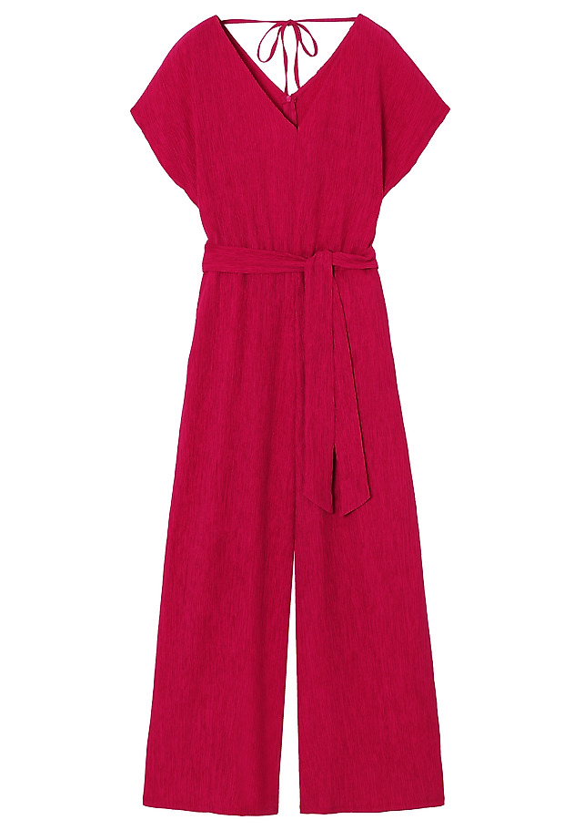 FUCHSIA WIDE-LEG JUMPSUIT — KOREKI 1 FUCHSIA WIDE-LEG JUMPSUIT — KOREKI 1 CZERWONY 8
