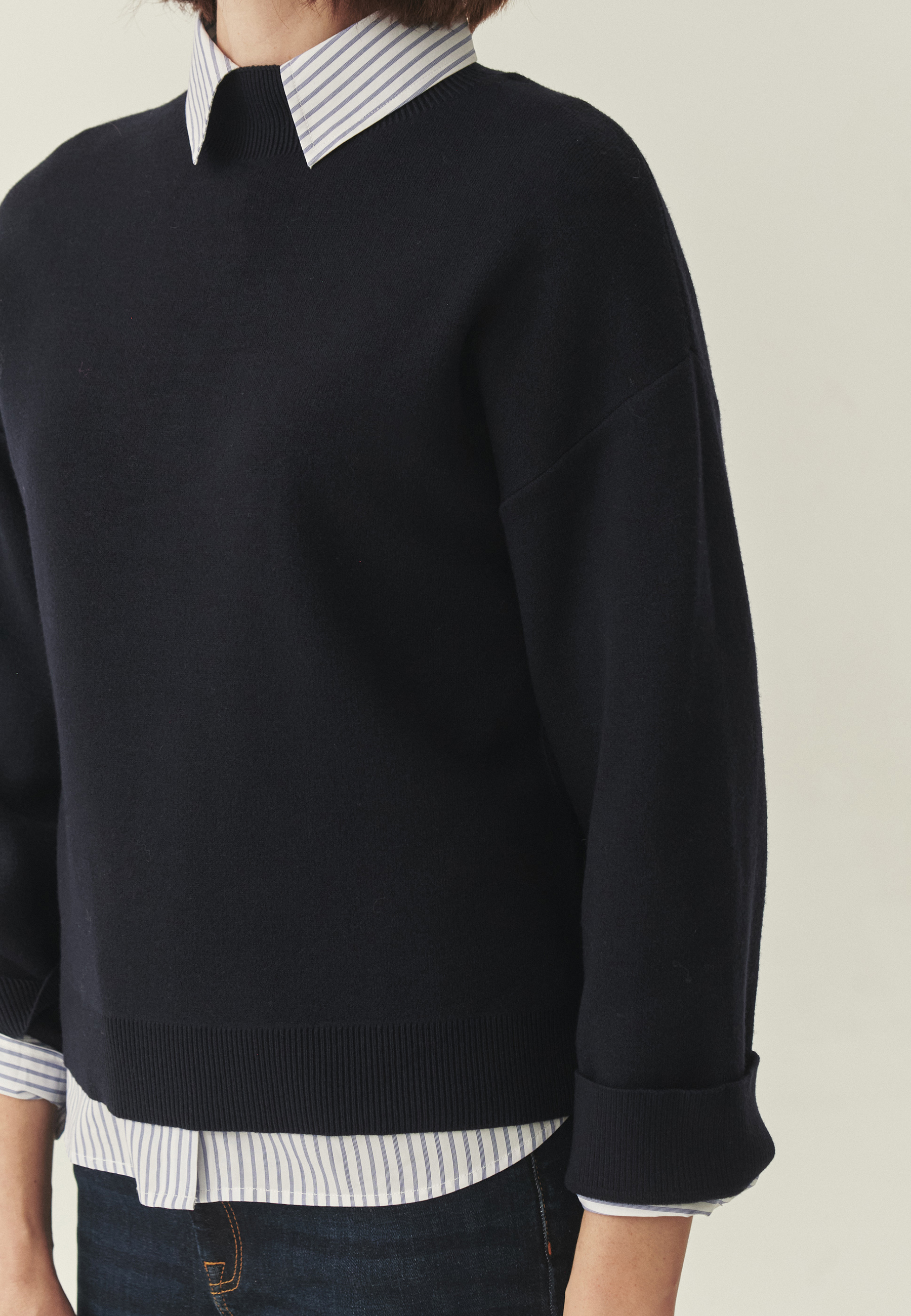 CASUAL TURTLENECK WITH LENZING™ ECOVERO™ VISCOSE - COLLIN NAVY BLUE 2