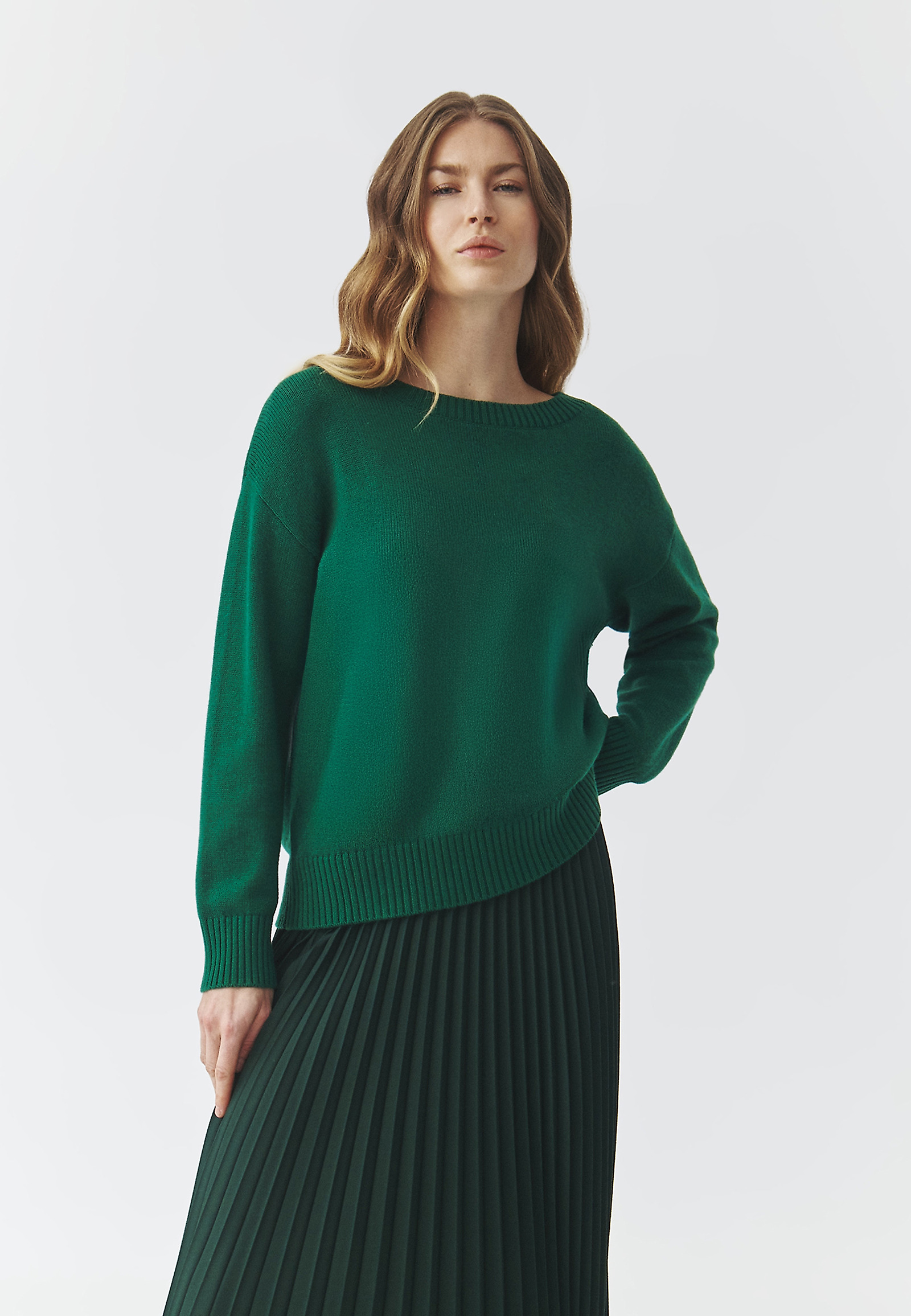 CLASSIC LADIES' JUMPER WITH ROUND NECKLINE — JOEL CLASSIC LADIES' JUMPER WITH ROUND NECKLINE — JOEL GREEN 106447
