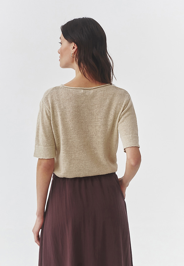 LADIES’ BLOUSE WITH SHORT SLEEVES - ALESSA LADIES’ BLOUSE WITH SHORT SLEEVES - ALESSA BEIGE 3