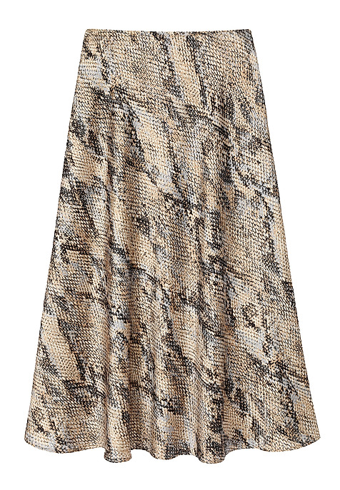 SATIN MIDI SKIRT - SATINI 8 BEIGE 2