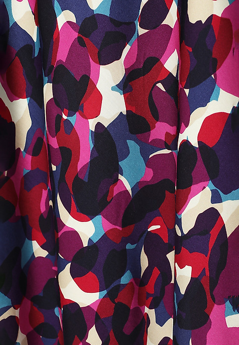 PATTERNED SKIRT MADE OF SATIN FABRIC - SATINI 7 MULTICOLOR 2