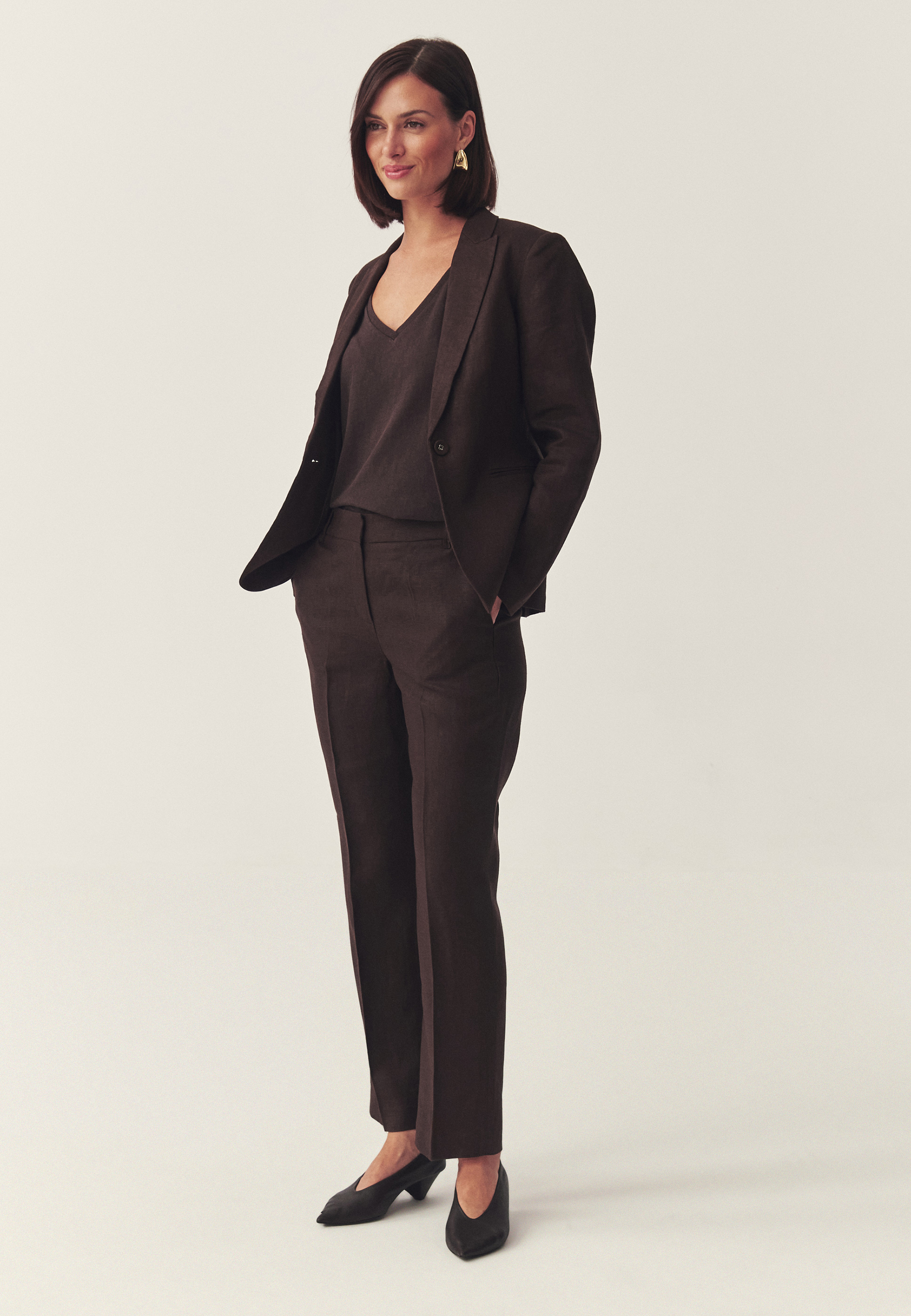 SUIT TROUSERS MADE OF LINEN - LANKA