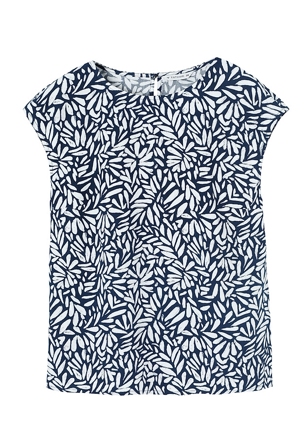 BLUZA Z VZOROM IZ LENZING™ ECOVERO™ VISKOZE - RAELA CZ BLUZA Z VZOROM IZ LENZING™ ECOVERO™ VISKOZE - RAELA CZ MODRA 5