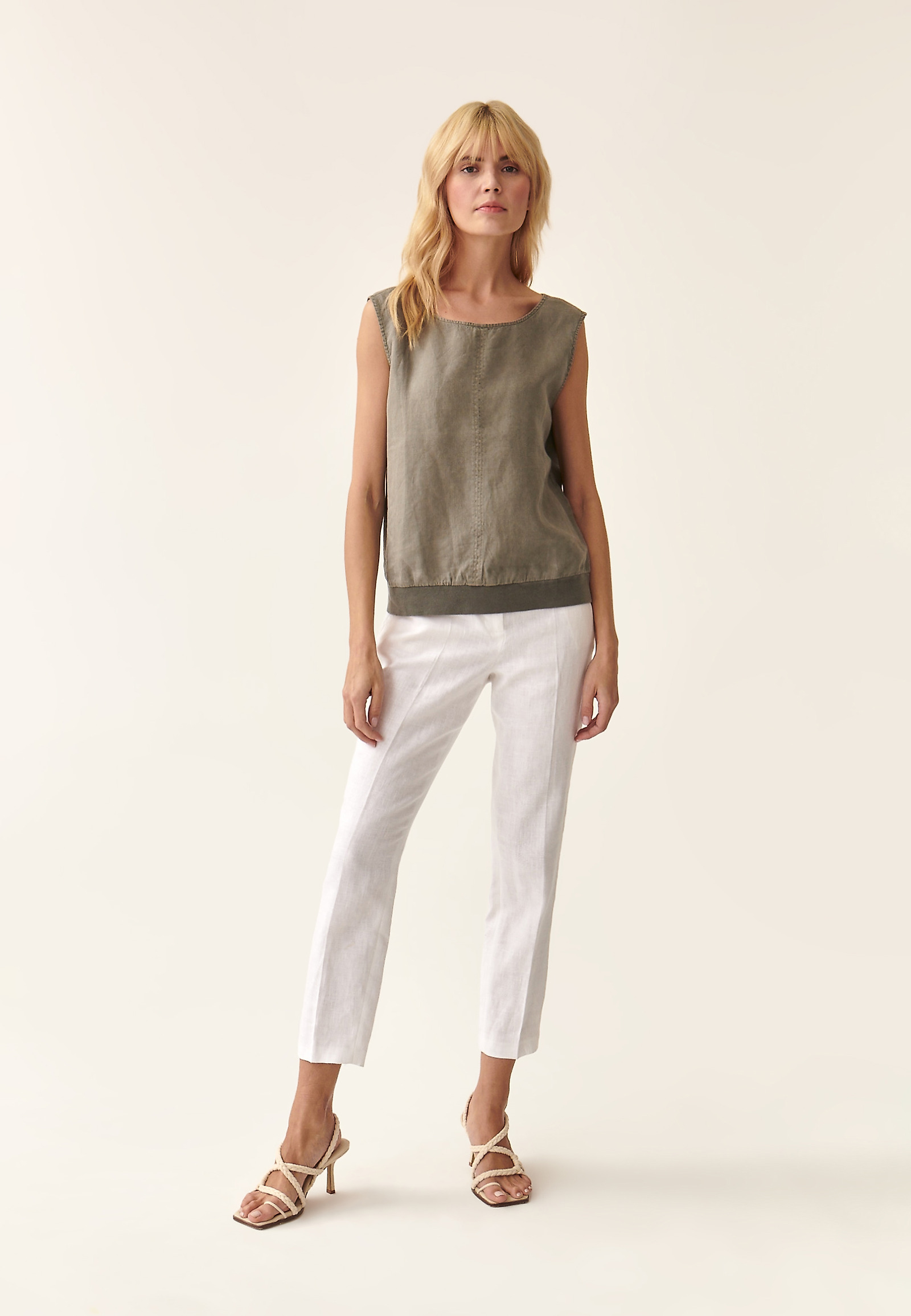 ŽENSKA LANENA BLUZA OMALO 1 ŽENSKA LANENA BLUZA OMALO 1 KAKI 87662