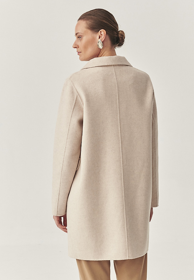 ELEGANTEN PLAŠČ Z VOLNO - LIL ELEGANTEN PLAŠČ Z VOLNO - LIL BEŽ 4