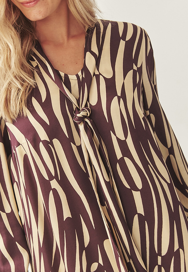 PATTERNED VISCOSE DRESS - TAMIE PATTERNED VISCOSE DRESS - TAMIE RED 3
