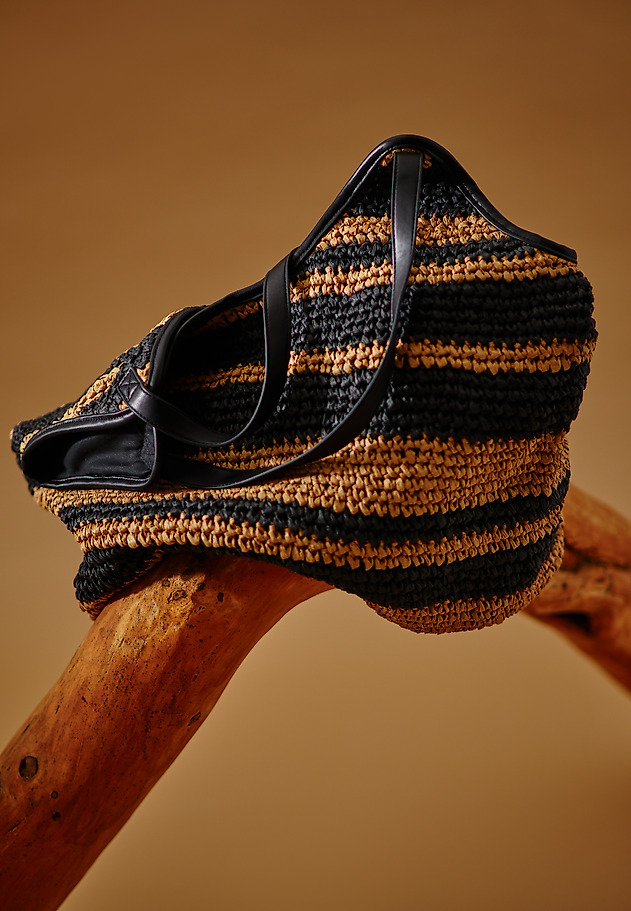 LADIES' BRAIDED BAG - BESSIE LADIES' BRAIDED BAG - BESSIE CZARNY 1