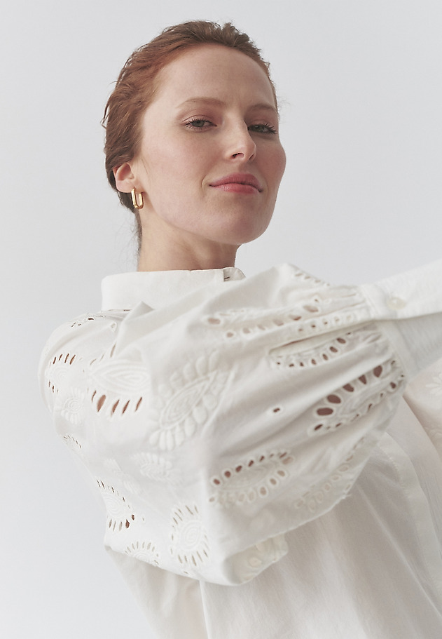 COTTON SHIRT WITH EMBROIDERY -CLEMENTINE COTTON SHIRT WITH EMBROIDERY -CLEMENTINE ECRU 2