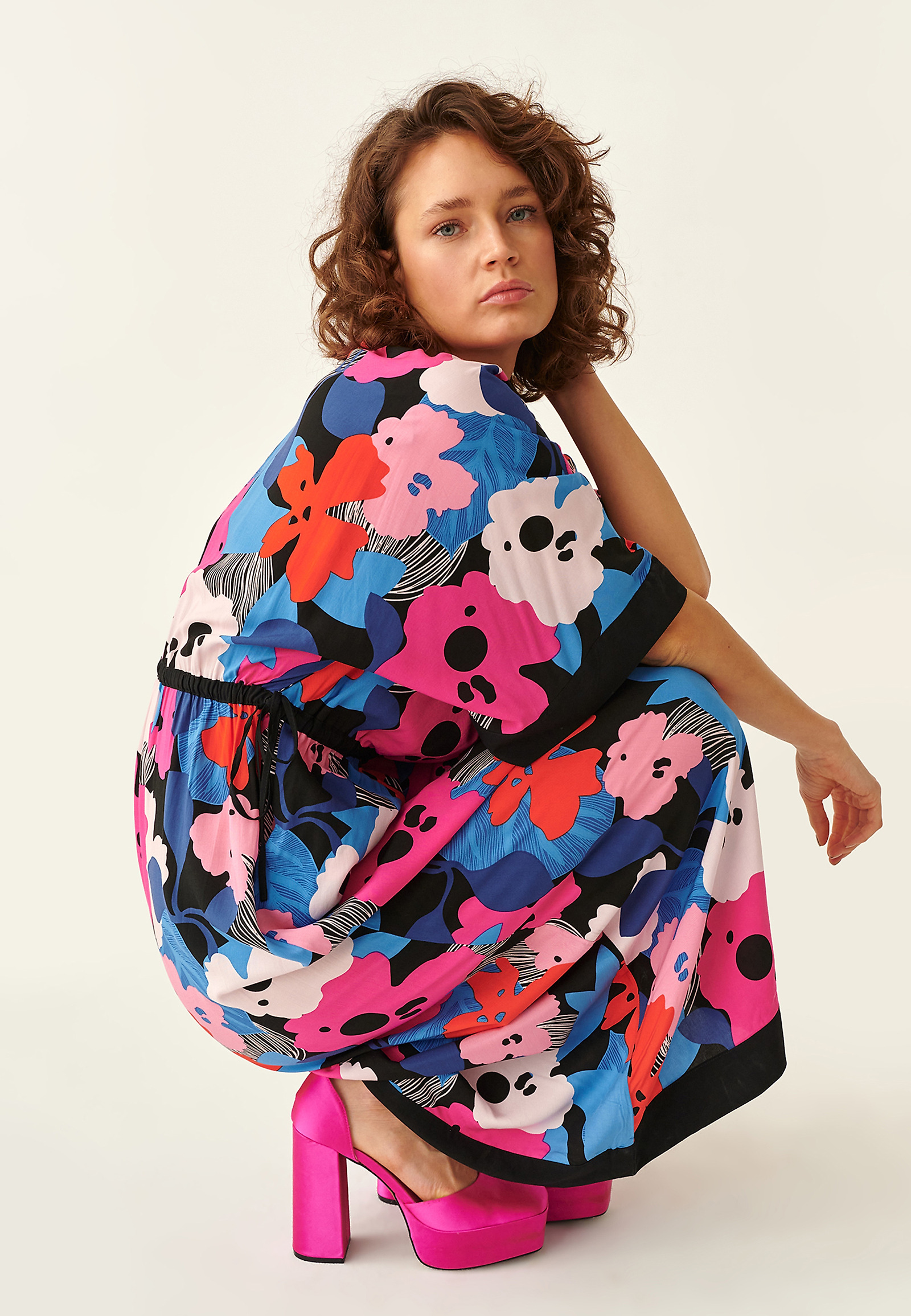 LADIES' PRINTED DRESS MONKO LADIES' PRINTED DRESS MONKO MULTICOLOR 93584