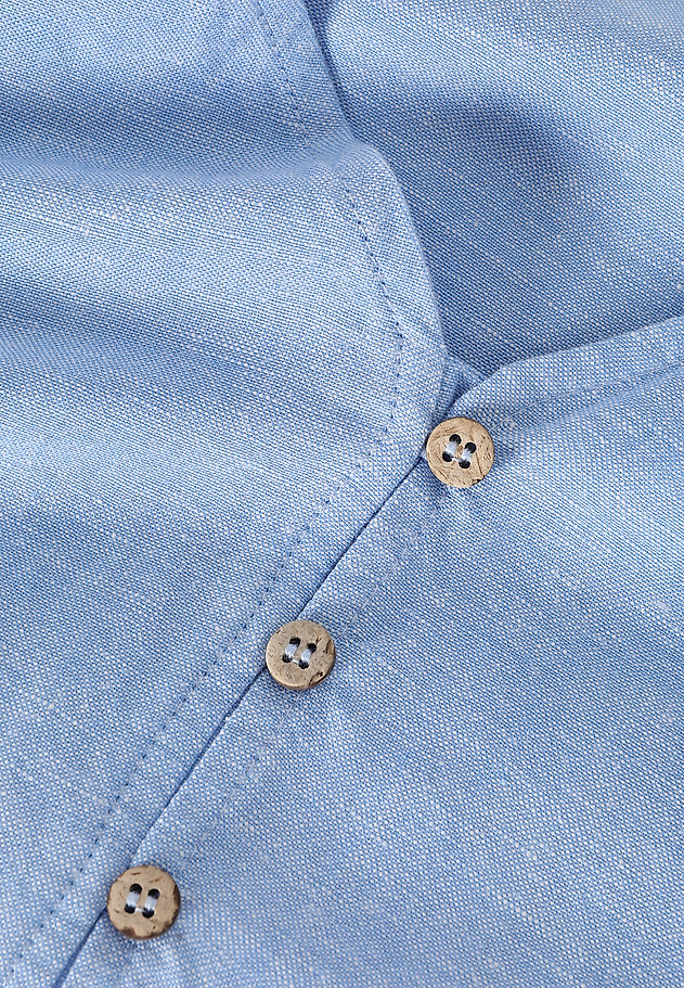 CASUAL SHIRT WITH LINEN - SAMANTA CASUAL SHIRT WITH LINEN - SAMANTA NIEBIESKI 7