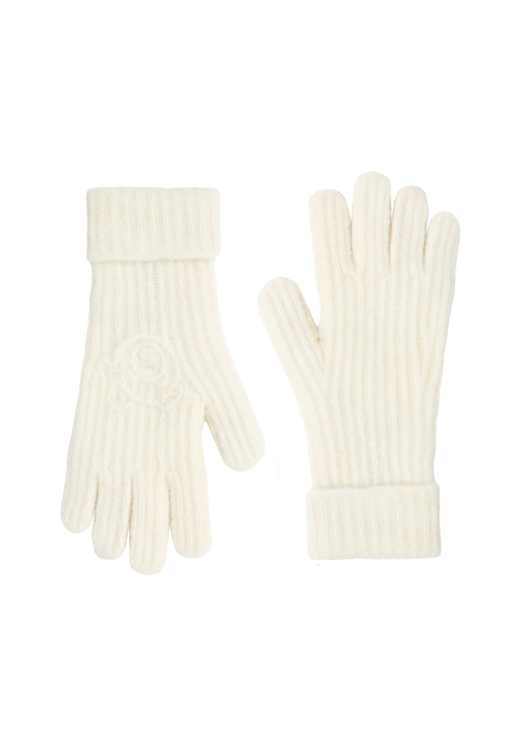 RĘKAWICZKI Z MOTYWEM MISIA USZATKA - NERULA ECRU 2