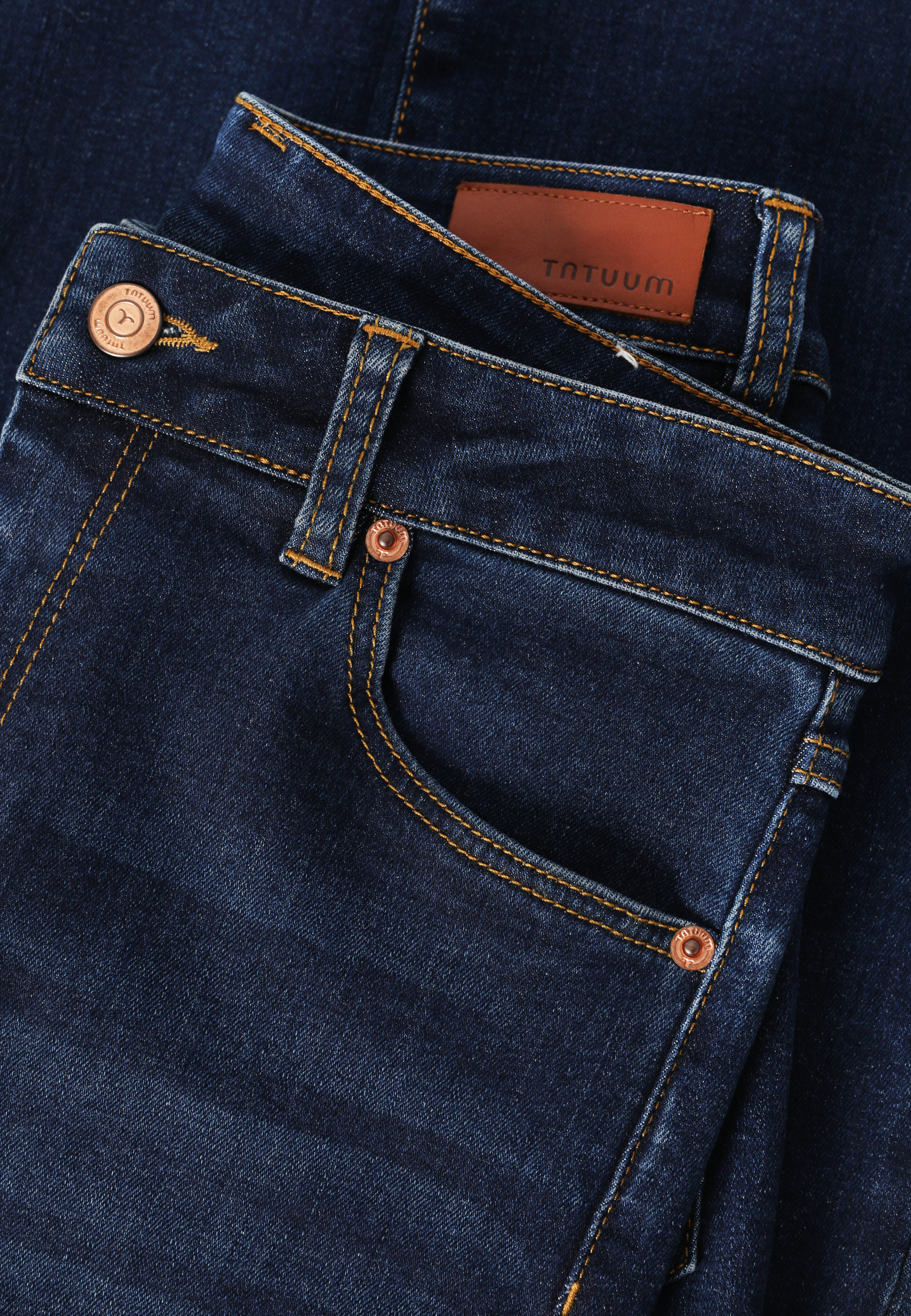 DENIMOWE SPODNIE FLARE - RIFONO GRANATOWY 2